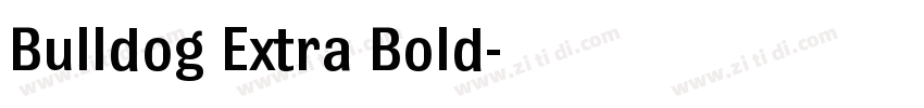 Bulldog Extra Bold字体转换